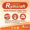 Rythcraft 140 Pack 3/4" Zip Tie Adhesive Mounts Self Adhesive
