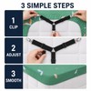 Adjustable Crisscross Bed Sheet Holder Straps with 12 Clips, Black