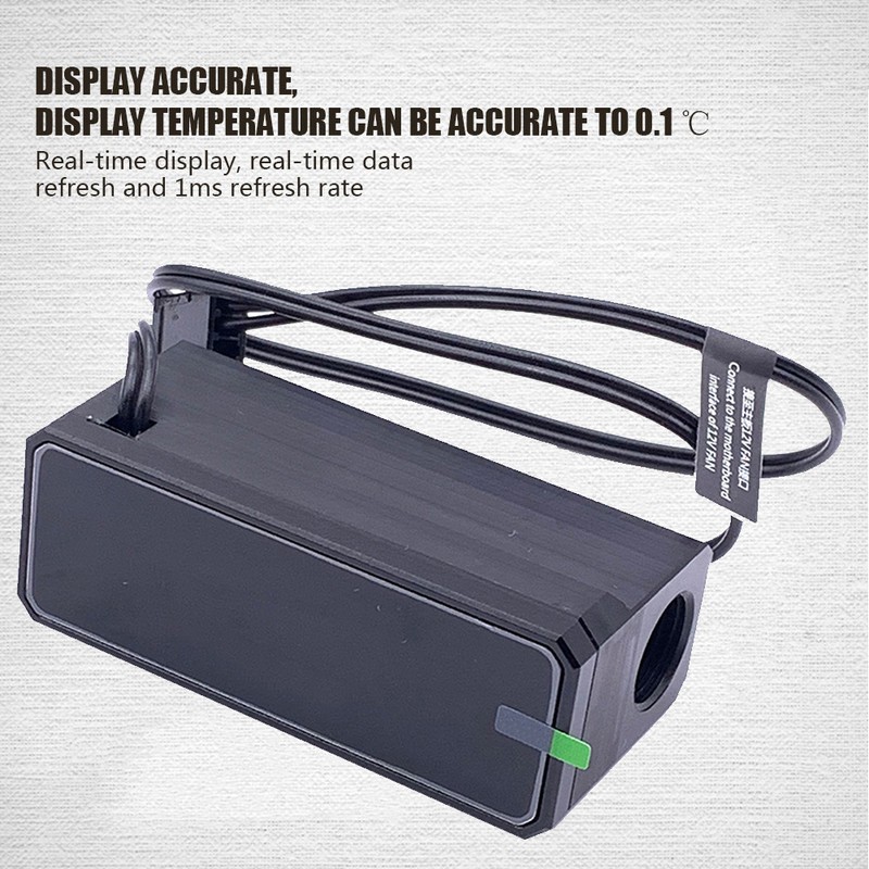 Black /Silver G1/4" Thread Digital Display OLED Computer Water Cooling