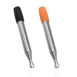 USHXVG 2-piece fire pit accessories, fire box fire wand, fireplace bellows telescopic tube, fire starter, stainless steel fire wand, compact fire wand, camping portable blow dryer (black, orange)