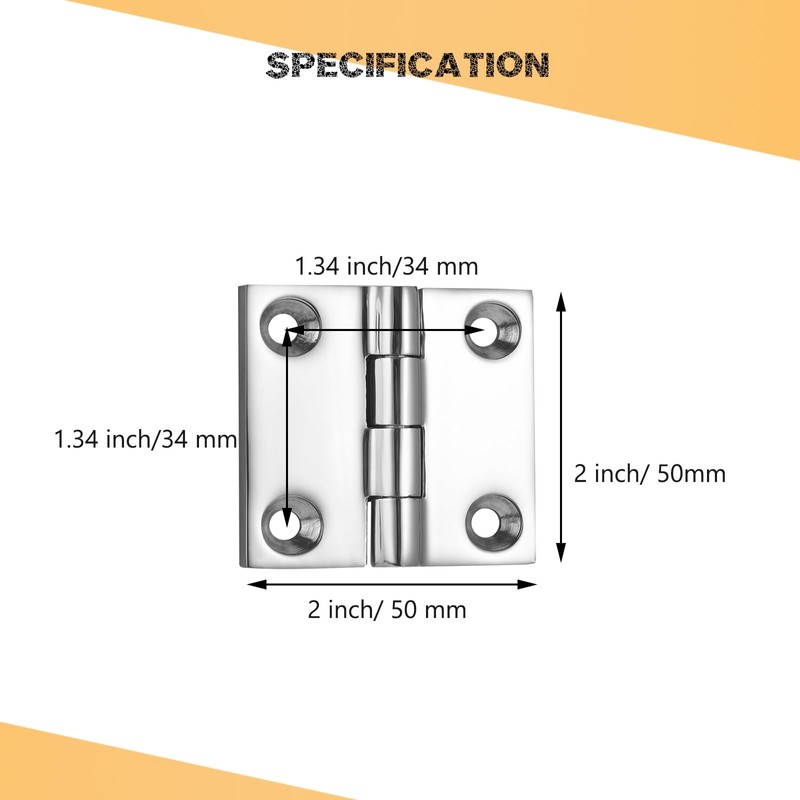 DIALESHU Heavy Duty Marine Boat Hatch Hinges 316 Stainless Steel,