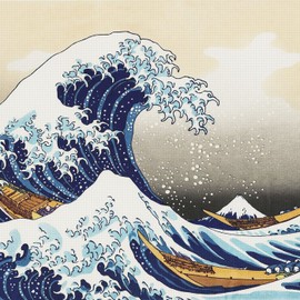 Orenco Originals Asiasn Great Wave Detail 14 Count Counted Cross Stitch Patterns by Hokusai