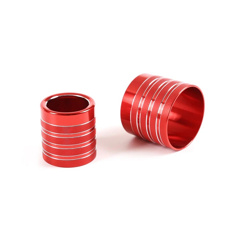 car-king888 Red Alloy Car Central Control Gear Shift Knob Cover