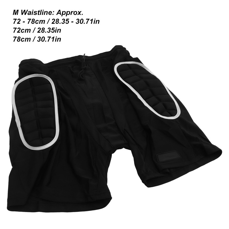 Silver Black Skiing Hip Protection Shorts Impact Resistant Breathable Skating