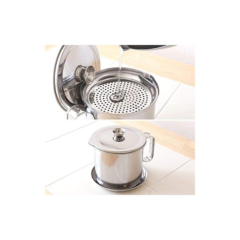 Made in Japan, Double Pan, All Stainless Steel Oil Pot