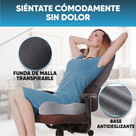 Cojín de Asiento ergonómico,Cojín de Silla,Cojín para la Espalda, Funda del cojín extraíble