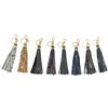Leather Farm Llavero de piel con borla para colgar en