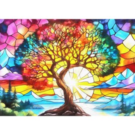 Puzzles 1000 Pieces for Adults jigsaw puzzles for adults 1000 Piece Puzzle Challenging Game for The Whole for Women, Gifts for Men, jigsaw puzzle Theme:Tree of Life