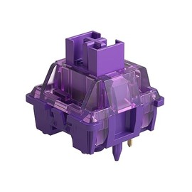 Akko V3 - Interruptor de teclado profesional, morado lavanda, con vástago a prueba de polvo para teclado mecánico de juegos, interruptores táctiles de 5 pines interruptor prelubricado (45 piezas)