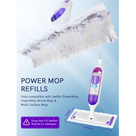 40 Count Power Mop Pads Refills for Swiffer, Compatible with Swiffer Power Mop Refills Replacement Disposable Power Mopping Pads Refills for Multi-Surface Floor Cleaning