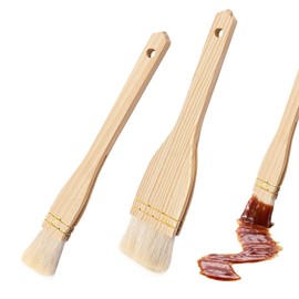 Wooden Pastry, Brush, Oil for Cooking, Pastry for Baking, Egg Wash, Soft Sheep Bristle, Hake Painting Brushes, Watercolor, Baking