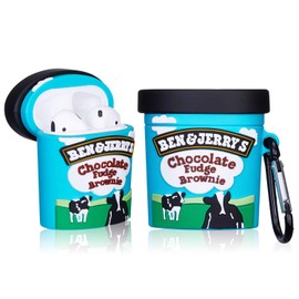 Funnysoul Case for AirPod 2nd/1st, Milk Icecream Air Pods 1/2 Cover for Girls Teens Kids, Cute Fashion Fun Cartoon Design Skin, Full Protective Accessories Keychain for AirPods 2&1 Charging Cases