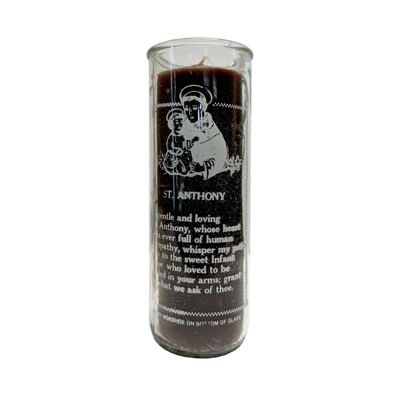 St. Anthony (San Antonio de Padua) *Pullout!* Brown Pillar Candle