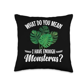 Monstera Seeds Monstera Live Variegated Monstera Plant Throw Pillow
