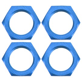 4 Pcs 24mm Wheel Hex Hub Nut Aluminum Alloy High Strength 24mm Hex Hub Nut for ARRMA 1/5 Outcast Kraton 8s Dark Blue