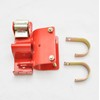 Gate Latch, 1-Way, Lockable, Steel, Red, for: 1-5/8 to 2