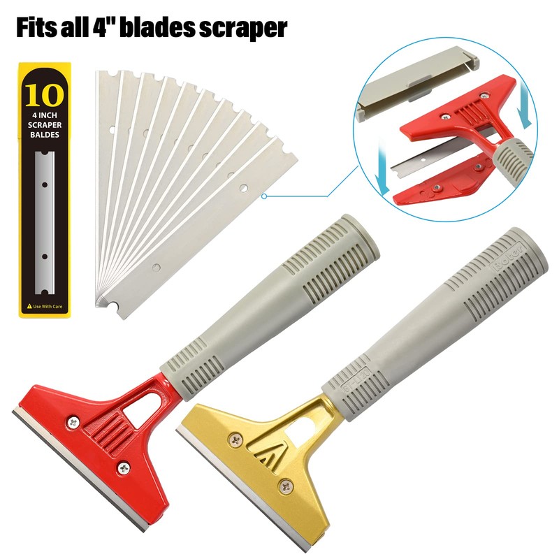 EHDIS 20PCS Replacement Scraper Blades- 4 Inch Scraper Blades, Floor