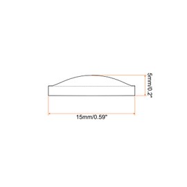 PATIKIL Diameter 15mm Height 5mm Flat Convex Lens, 10 Pcs Acrylic LED Optical Convex Condenser Lens for LED Flashlight Bike Head Lamp, Transparent
