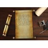 Makevivi 1 PCS Blank Scroll Paper with Wood Rods, for