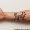 'Swirl Pattern Dog' Temporary Tattoo - Water Resistant, Skin-Safe, Non-Toxic