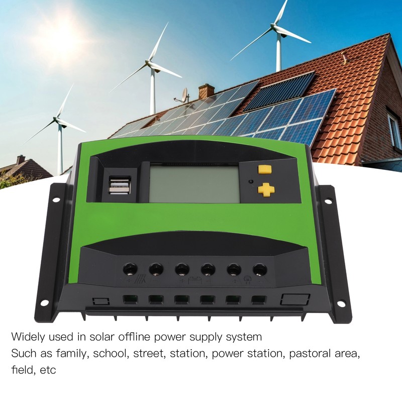 Solar Charge Controller LCD Display Timing Intelligent Automatic Solar Panel