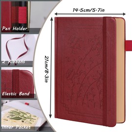 A5 Bullet Dotted Notebook, 160gsm Thick Paper, Hardcover Dot Grid Journals for Women and Men, 192 Numbered Pages, Ideal for Personal Use, Goals, Organization