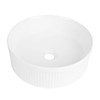 Round Vessel Sink 14 Inch Above Counter - White Ceramic