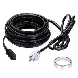 MECCANIXITY 30FT Self Regulating Roof Heat Cable,8W/Ft 120V Electric Plugs 3 Prong Heat Tape for Roof and Gutters Snow De-Icing Heater Cable Pipe Freeze Protection