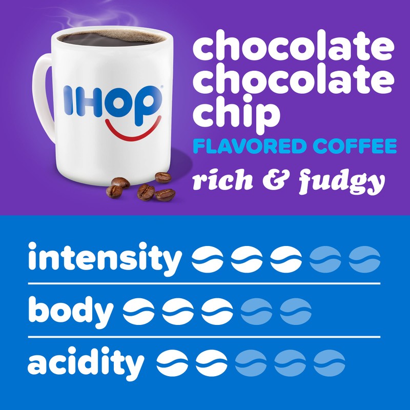 IHOP Chocolate Chocolate Chip Flavored Keurig K-Cup Coffee Pods, 10
