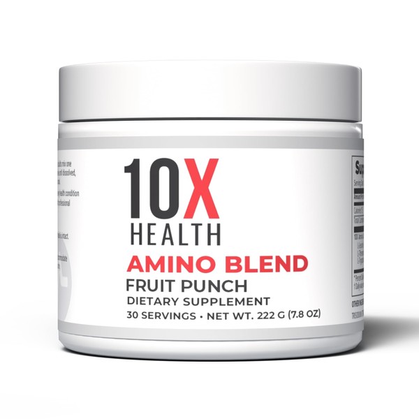 10X Health Amino Blend Fruit Punch - Contains EAA and