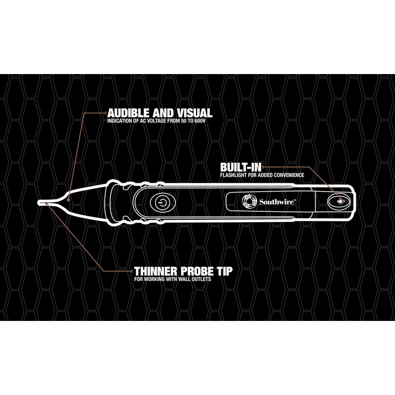 Southwire Tools & Equipment Tester, NCVT PRO 40136N, One Size,