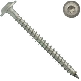 Flat Head Wood Screws with Hexalobular Socket (TX) - 8 x 30/30 mm - Pack of 25 - with Cutting Notch - Cut Tip - Stainless Steel A2 V2A - Flat Head Screws - ETA - SC9250