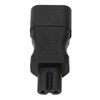 4Pcs IEC320 C14 to IEC320 C7 Power Adapter Universal Black