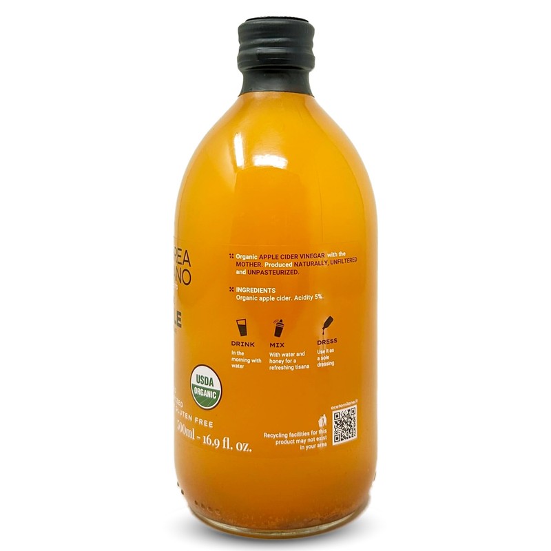 Andrea Milano Organic Apple Cider Vinegar – Raw Italian Natural