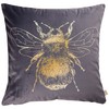 Evans Lichfield Gold Bee Cushion Cover, Polyester, Grey,43 x 43cm