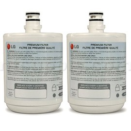 LG Potable Water Filter, 2 Pieces LT500P Refrigerator Water Filter for 500-Gallon, Reduces Chlorine, Lasts up to 6 Months, External Testing Certification ANSI NSF