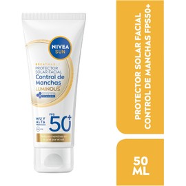 Protector Solar Facial NIVEA SUN Control De Manchas Luminous 630° Con Thiamidol Fps50+ 40Ml, con ácido hialurónico