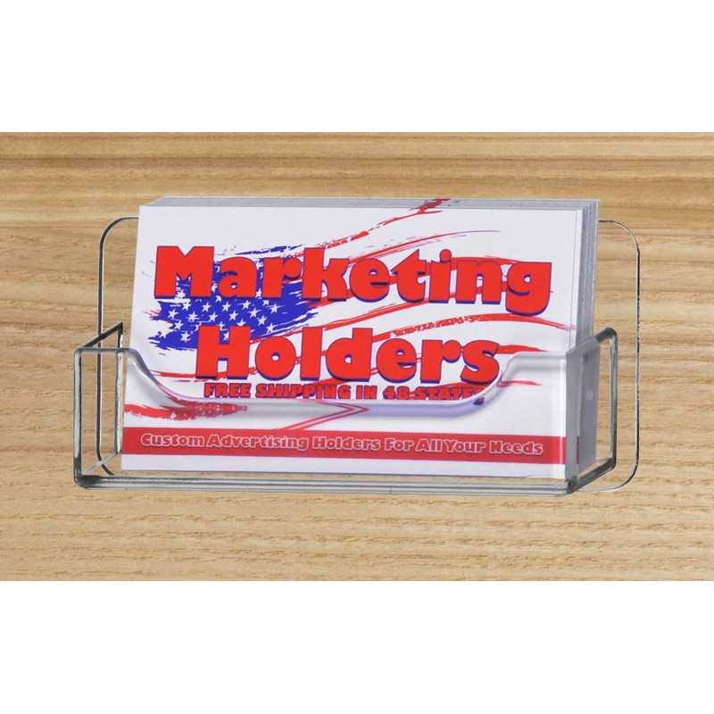 Marketing Holders Single Pocket Horizontal Wall Mount Business Card Holder