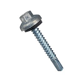 Long Life Metal Roofing Screws (250 Count) (Multiple Colors, and Quantities) Metal to Wood and Metal to Metal, Domed Cap Head EPDM Washer, Free Hex Bit with Order (#12 Metal to Metal, Zinc, 250)