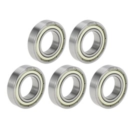 ACROPIX 6904ZZ Deep Groove Ball Bearings P5 20x37x9mm Lubricated Bearings Double Metal Seal Silver Tone Scooter Skateboard Wheel - Pack of 5