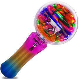 ArtCreativity Light Up Magic Unicorn Wand, 7.5 Inch LED Spinning Wand Toy for Kids, Batteries Included, Great Gift Idea for Boys and Girls, Unicorn Birthday Party Favor, Carnival Prize