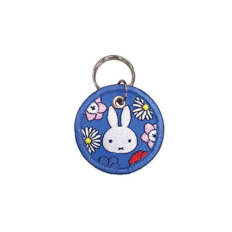 Minoda Miffy Floral Embroidered Keychain Blue D02C2008