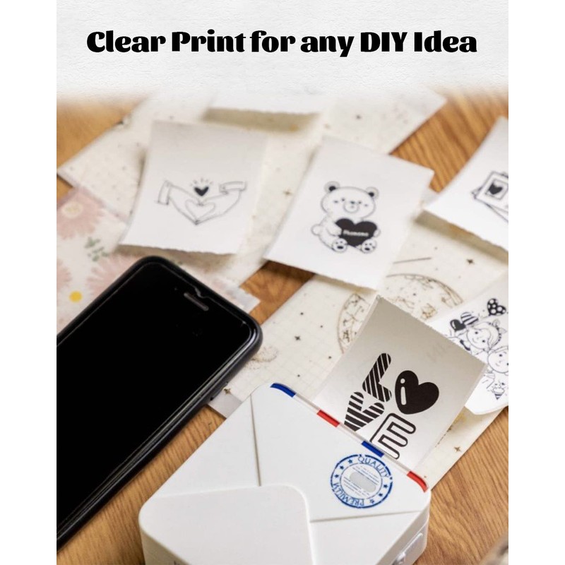 Phomemo White Self-Adhesive Thermal Paper, Glossy Printable Sticker Paper Label