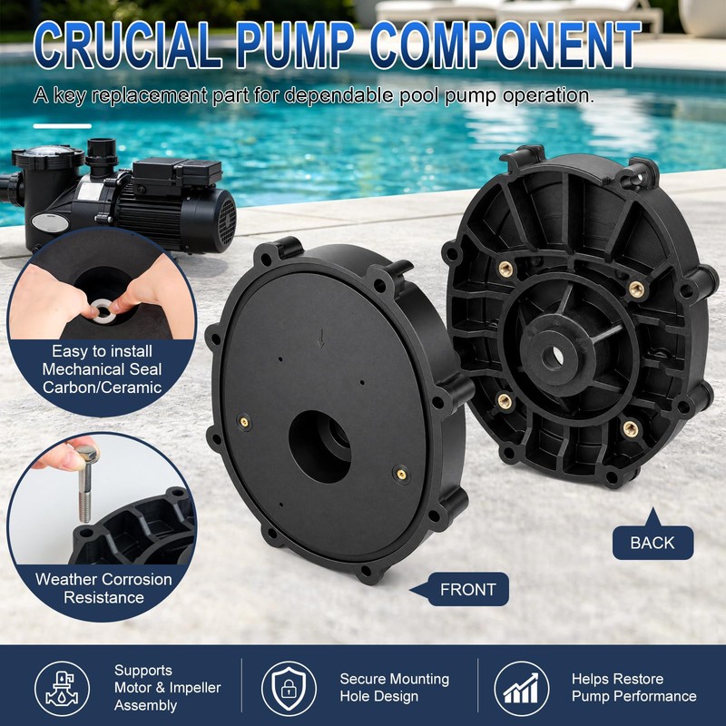 R0445200 Pool Pump Backplate Replacement Kit with Mechanical Seal, O-Ring