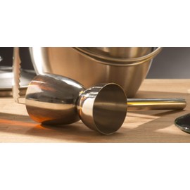 BarCraft Cocktail Jigger Spirit Measure with Dual Alcohol Measure, Stainless Steel, 25 ml / 50 ml, Silver