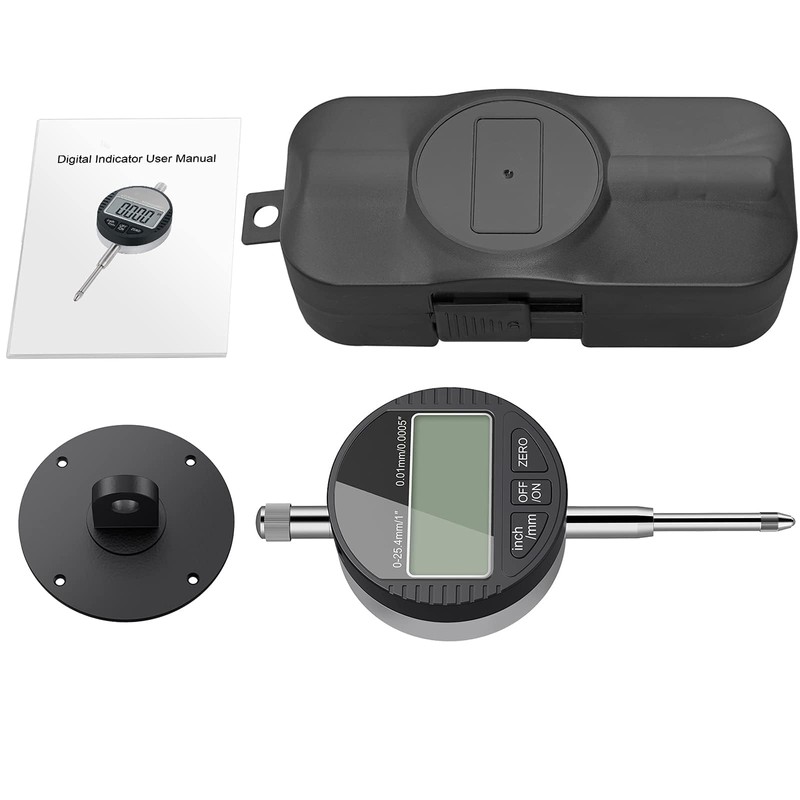 AUTOUTLET Digital Dial Gauge 0.01/0.0005 Inch Digital Dial Gauge Measuring