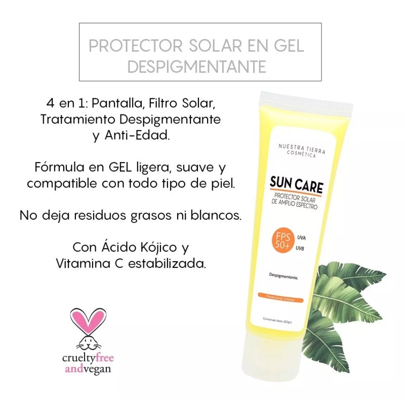 Nuestra Tierra Cosmética Ancestral Protector Solar Despigmentante En Gel Fps