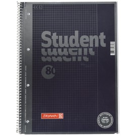 Brunnen 1067126 Notebook/Notepad Student Premium Set Treated Cover with Metallic Effect A4 Squared Ruled 26 cm 90 g/m² 80 Pages