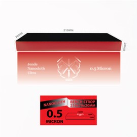 Jende Nanocloth 0.5 Micron Knife Strop 210x70mm(unloaded)-Premium Ultra bench knife Strop for Diamond Emulsions