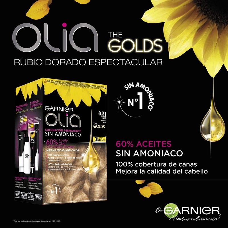 Garnier Olia Coloración Permanent Sin Amoniaco Para Un Olor Agradable